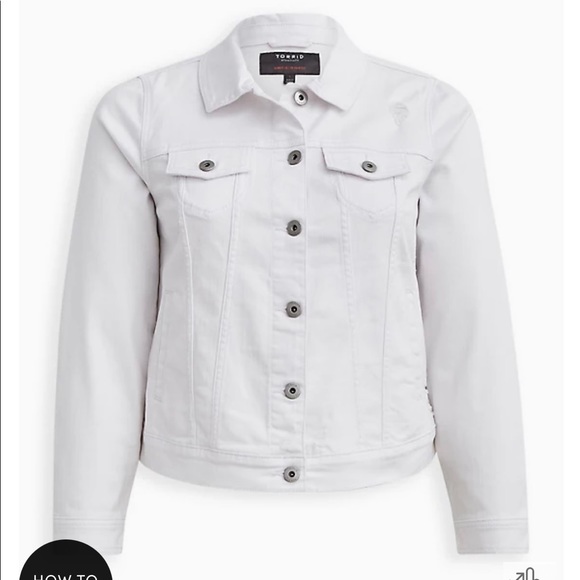 torrid Jackets & Blazers - White Denim Trucker
